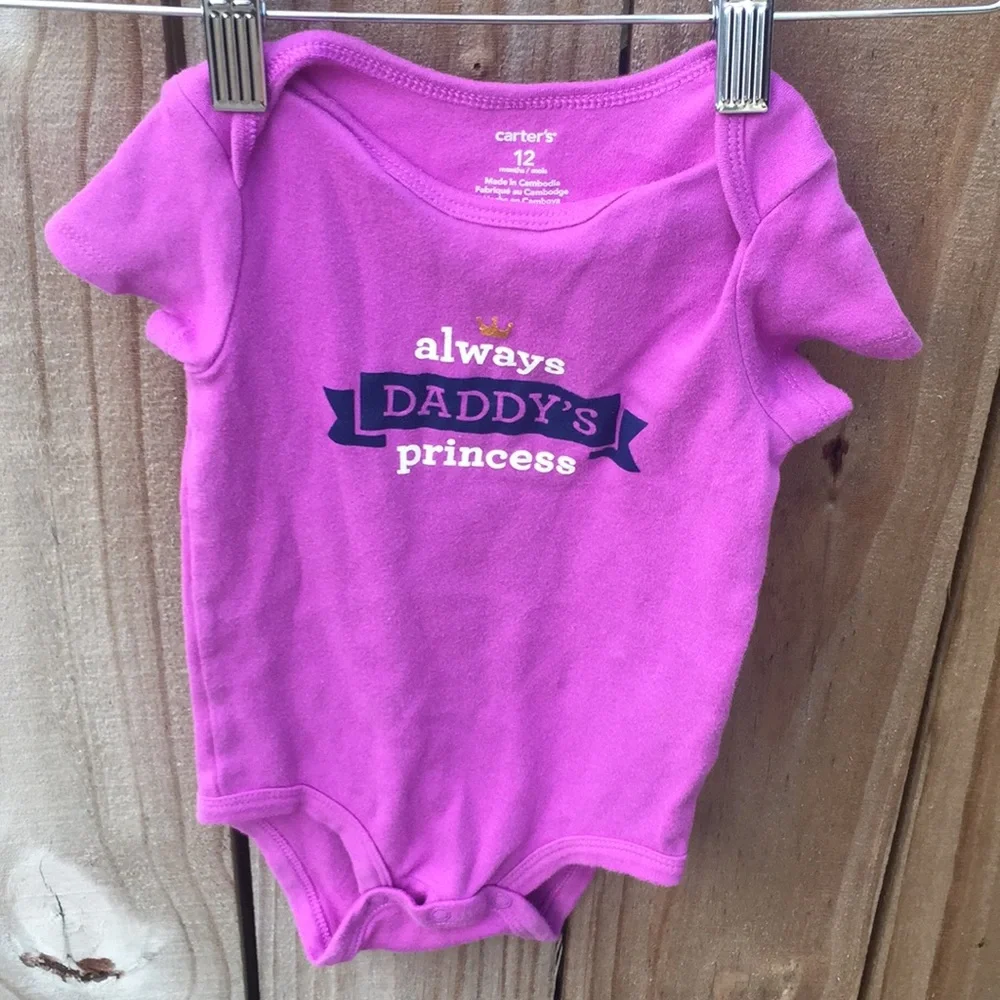 Carter’s Always Daddy’s Princess Purple Onesie 12M